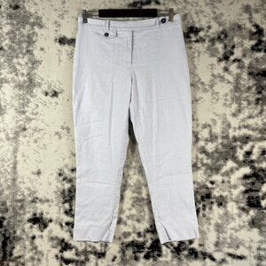 Anthropologie Trouser Womens Size 8P Light Baby Blue Essential Slim Cotton‎